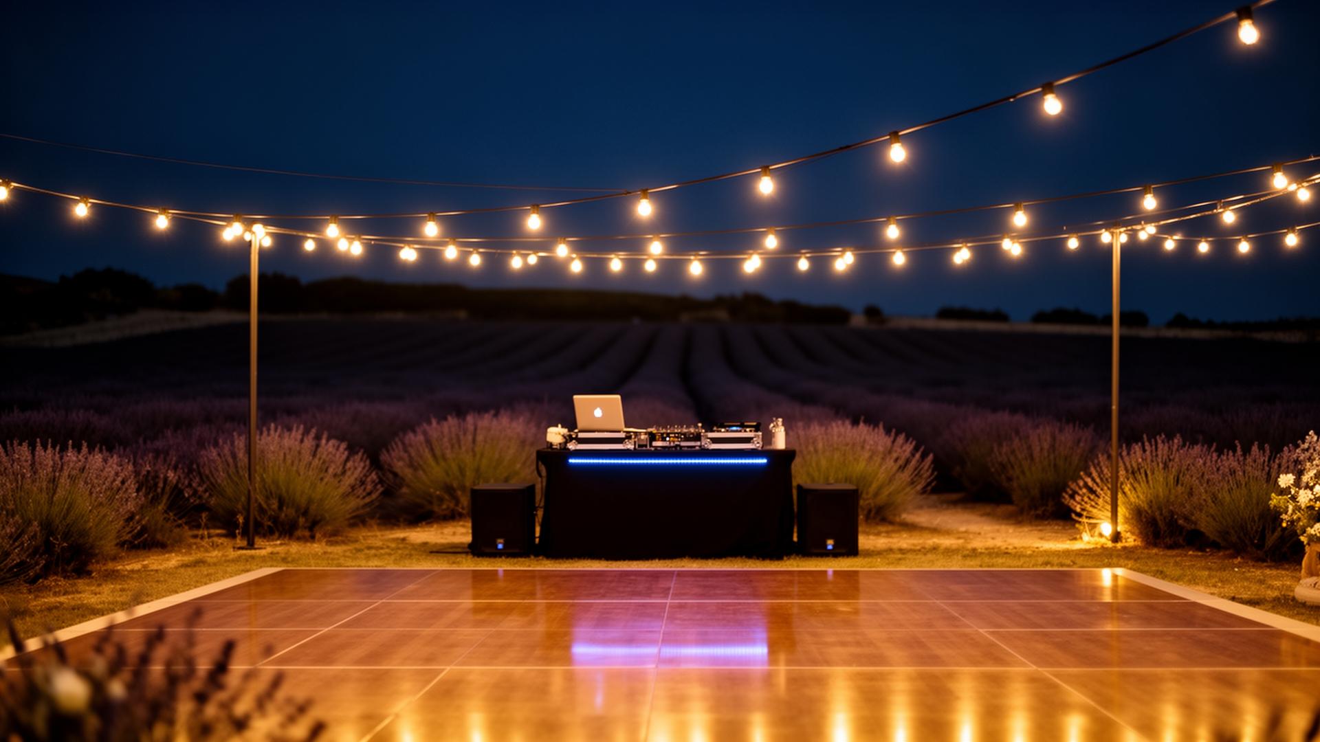 Mise en lumière LED de salle de mariage