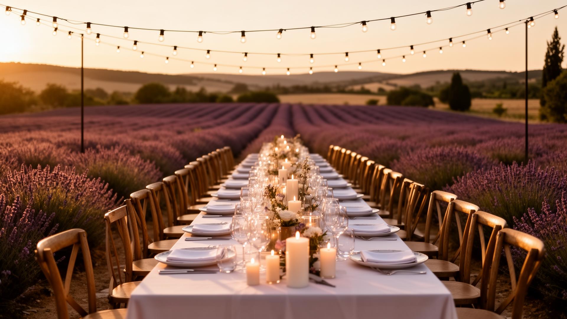 Mise en lumière LED d'une réception de mariage à Apt par DJ Val