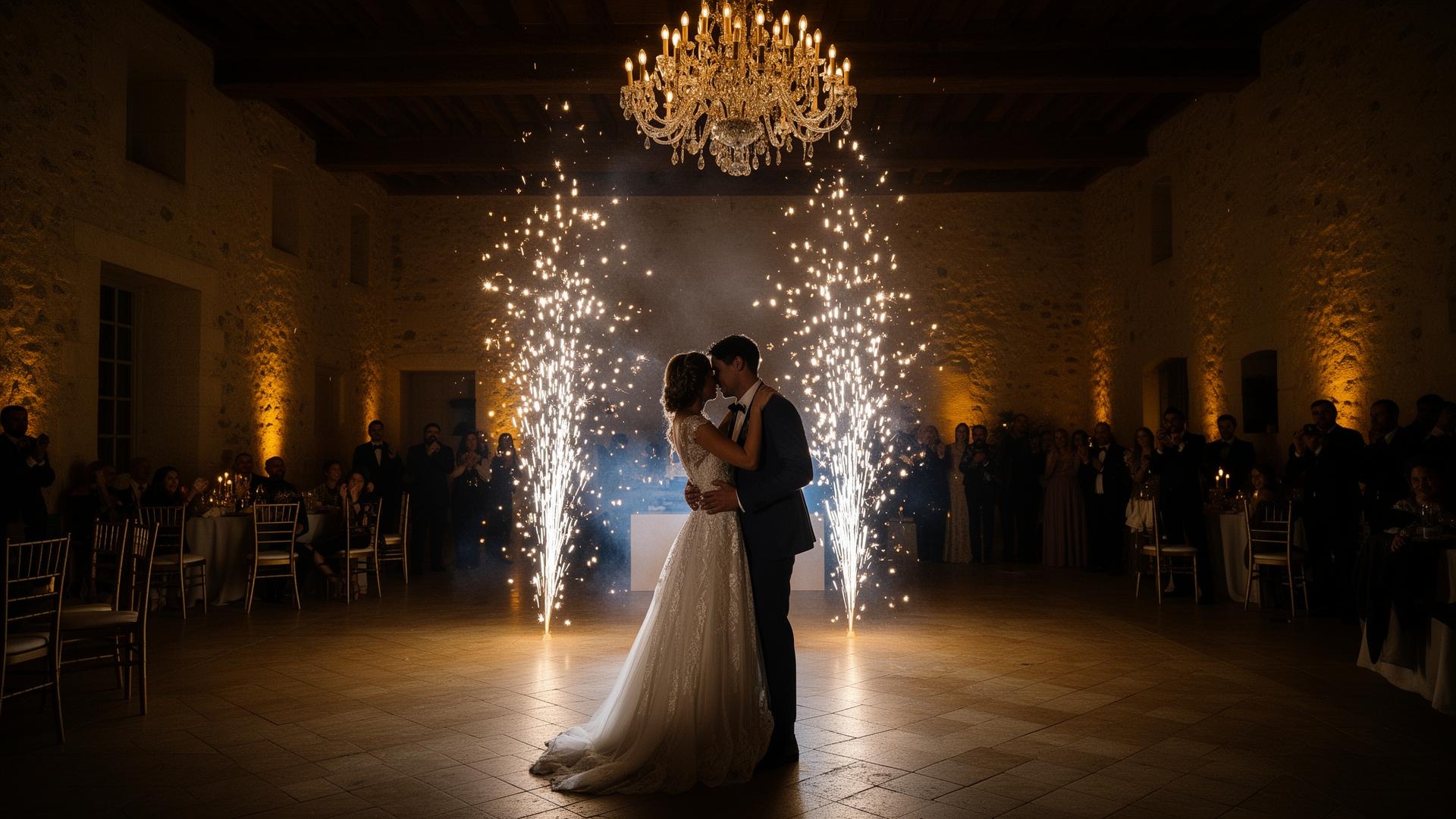 Étincelles froides ouverture de bal d'un mariage à Apt